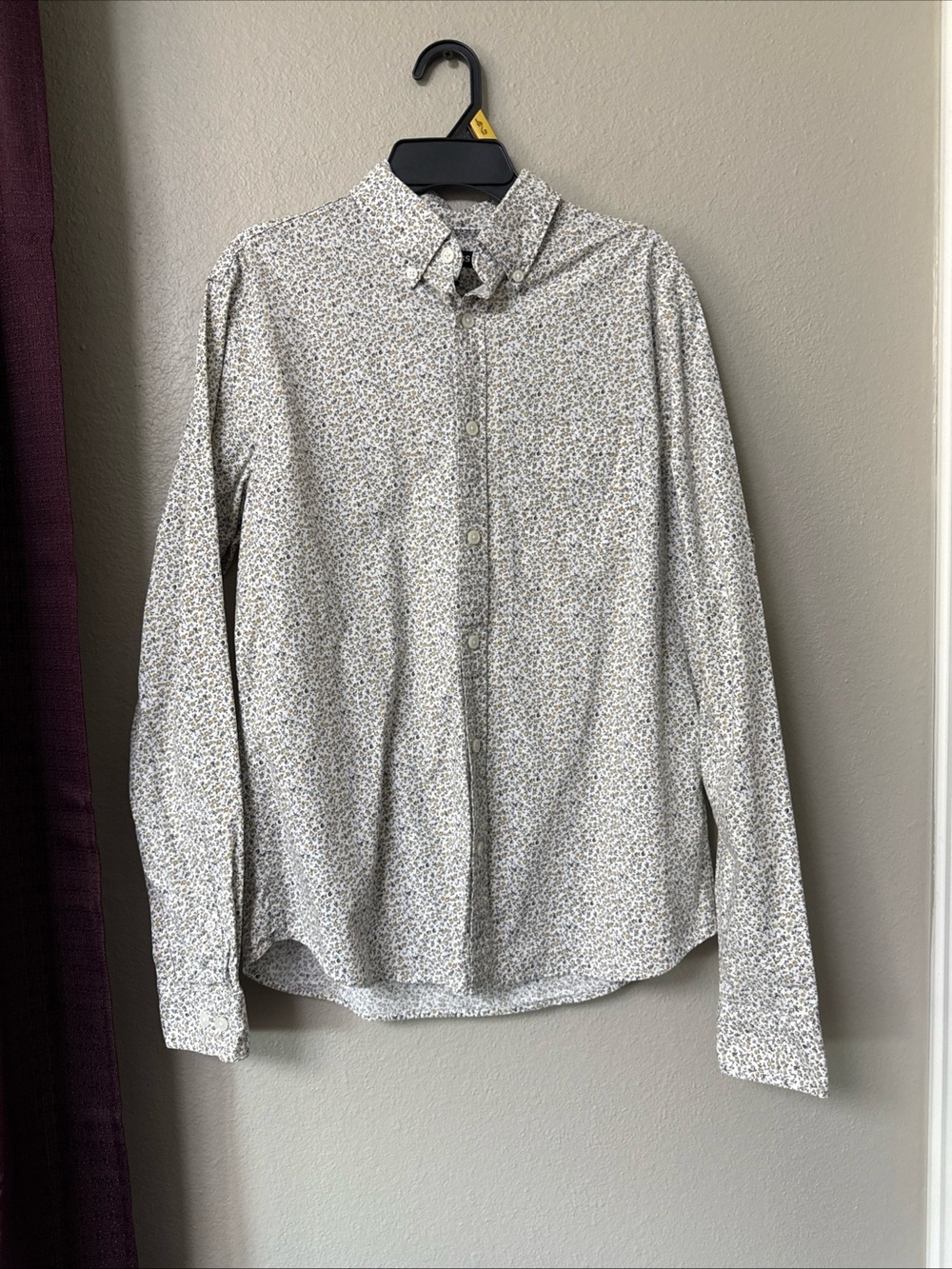 MS13 Express Men’s Floral Button Down Dress Shirt Size Extra Small